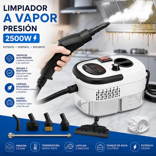 Limpiador de vapor portátil multifuncional de alta presión para la limpieza de la cocina, el hogar y el coche 🔥